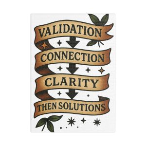 Validation Connection Clarity Then Solutions Canvas Art