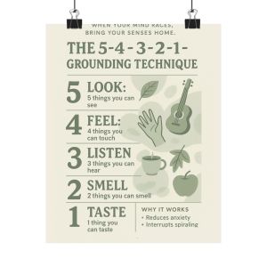 5 4 3 2 1 grounding technique poster